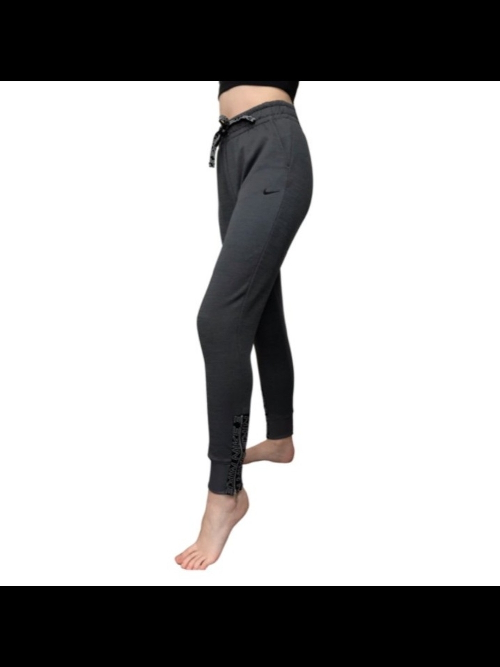 Nike Therma Fit Zip Women's Joggers Charcoal Grey/Black Sz Large NWT